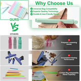 Food Bag Sealing Clips,20 PCS Plastic Bag Sealers Sticks Clips, for Snack Coffee Potato Chip Food Storage, 12cm