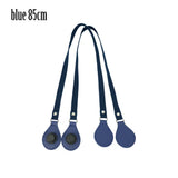 New Arrival Long Thicken Polyester Cotton Flat Handles With Faux Leather PU Drop End with Silver Rivet for OBag for EVA O Bag