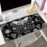 Large Mysterious Ghost Gothic Gaming Mouse Pad Black Anti Slip Rubber Desktop Accessories Mouse Mat Rug Desk Organizer Playmat