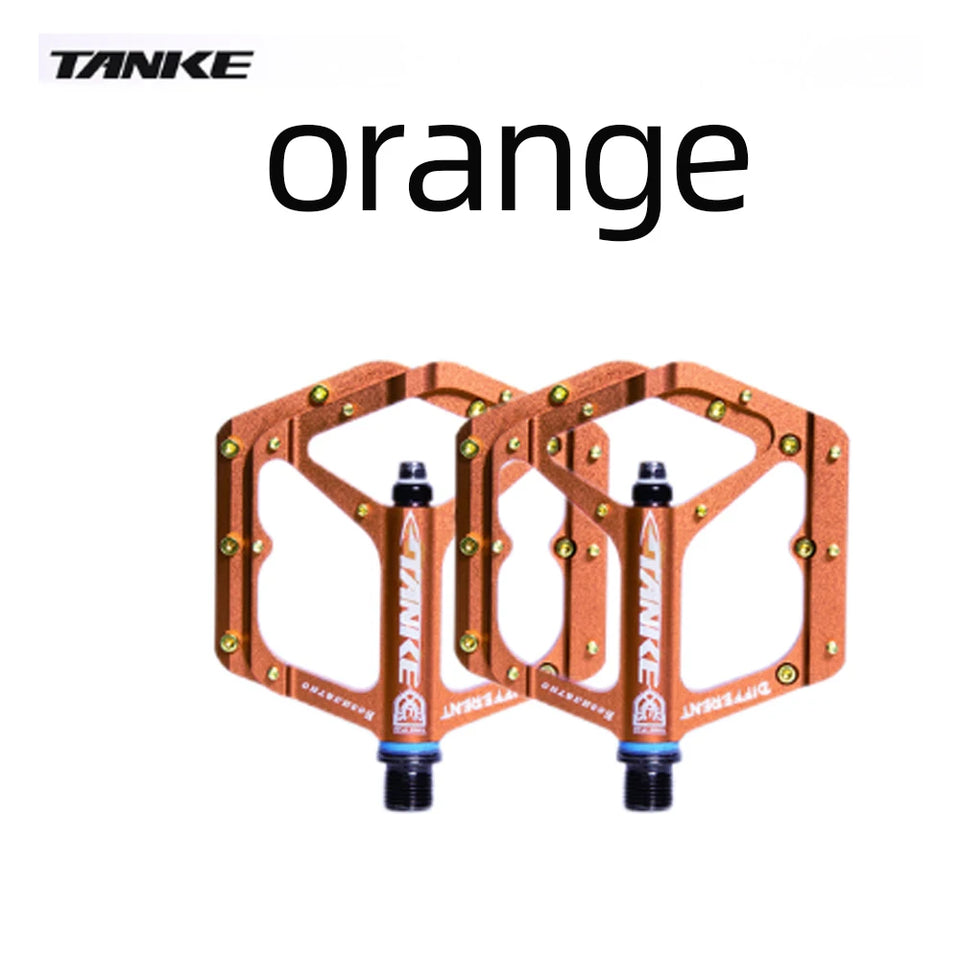 TANKE MTB Pedals Lightweight Aluminum Alloy Non-slip Bicycle Pedal (10 Non-Slip Pins/Side)with Grease&Bearing Bike pedal TP-50