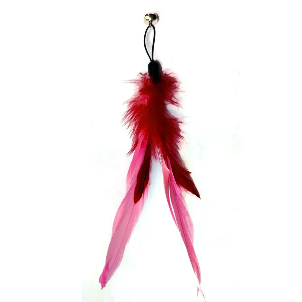 Cat Feather Toy Accessories False Birds Worm Toy with Bell Kitten Cat Toys Interactive Replacement Refill Foam Ball Training