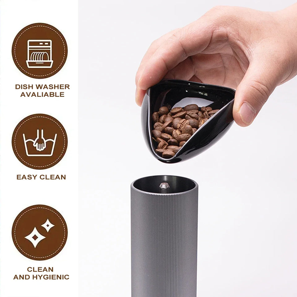 Coffee Bean Dosing Cup and Spoon Set, Ceramic Dosing Vessel Measuring Tray Kit for Coffee or Tea, Espresso Accessories