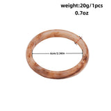 Vintage Wide Geometric Resin Beige Brown Coffee Bangles Irregular Chunky Bracelets Bangle Jewelry Gift for Women Girls