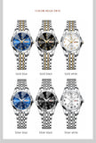 POEDAGAR Elegant Ladies Watches Waterproof Luminous Date Week Watch for Woman High Quality Stainless Steel Quartz Women's Watch