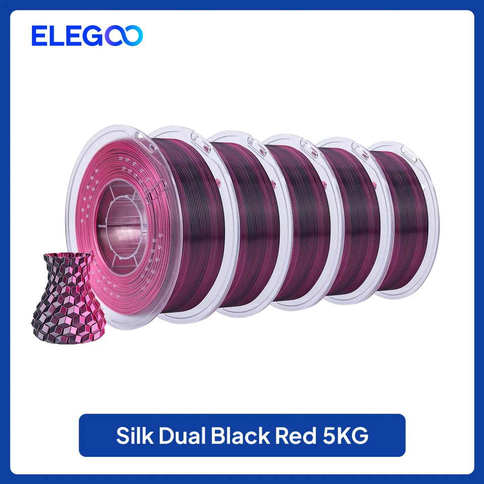 ELEGOO 5/10KG Silk Filament PLA 1.75mm 3D Printer Filament for FDM 3D Printers Elegoo PLA for Elegoo Centauri Carbon