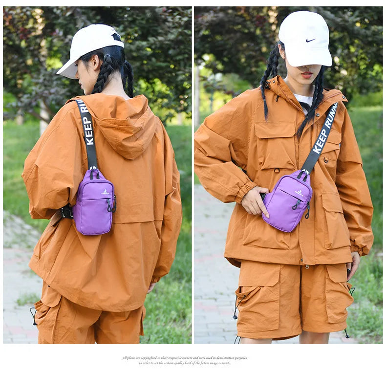 small chest bag women travel mobile phone bag outdoor Sports bag for men mini sling shoulder bag female messenger bag girl gift