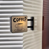 Coffee Corner Creative Atmosphere Light Sign Creative Magnetic Fridge Stickers Convenience Store Coffee Shop Glowing Decoration