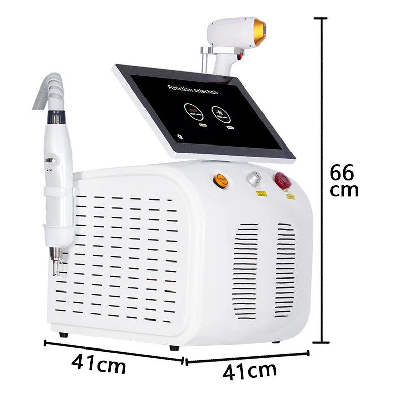 Multifunctional 2 in 1 Diode and Nd Yag Laser 755 808 1064nm Hair Removal Machine Portable Picoseconds Laser Tattoo Remover