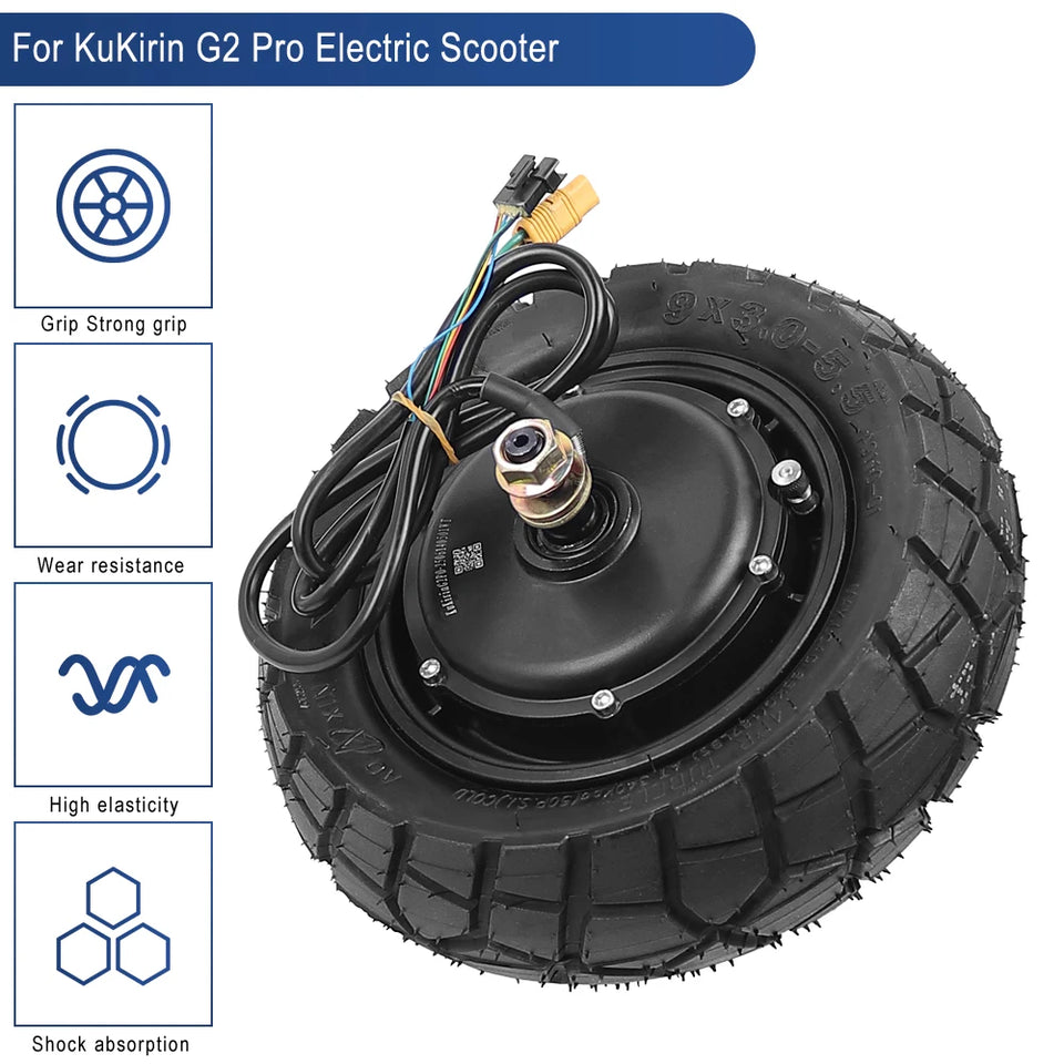 Engine Motor Assembly 48V 600W For Kugoo Kirin Kukirin G2 Pro 2024 Electric Scooter Rear Motor With Aoxin 9×3.0-5.5 Vacuum Tire