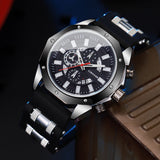 Men's Sports Watch Fashion Silicone Band Quartz Watches With Date Calendar