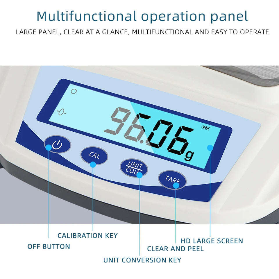 High Precision Digital Scale 1000g x 0.01g Digital Jewelry Scale Kitchen Laboratory Balance Electronic Weighing Balance Scale
