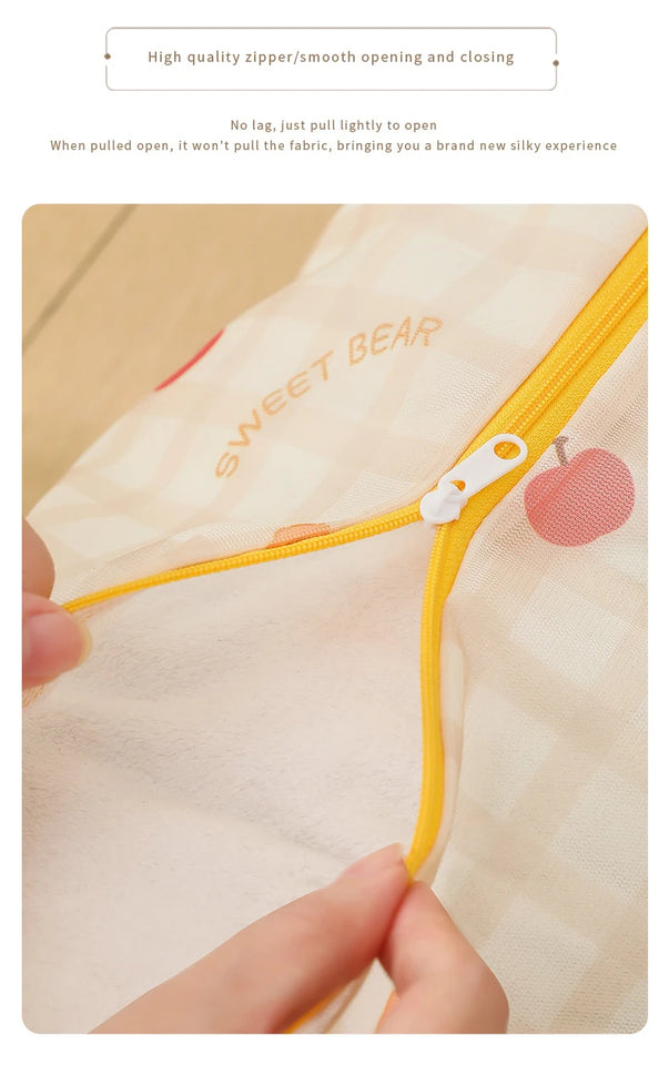 Cartoon Bear Laundry Bag Cute Print Washing Bag For Washing Machine Washroom Organize Dirty Clothes Storage Pouch Laundry Bags