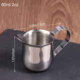 Coffee Milk Frothing Pitcher Cup Kitchen Stainless Steel Creamer Pitchers 60-240ML Measuring Cup With Pouring Spout Coffeeware