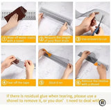 7cm 5-15M Cutable Shower Drain Hair Catcher Self-Adhesive Floor Drain Stickers Disposable Mesh Sink Strainer Filter For Bathroom