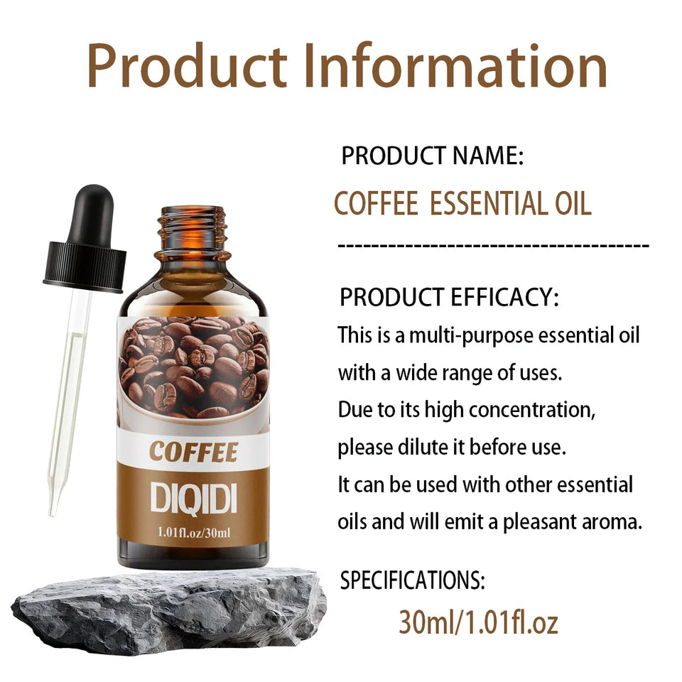 Coffee essential oil, rich flavor, high-quality liquid sesame oil, home aromatherapy essential oil, multifunctional essential oi