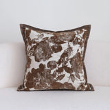 Coffee Brown Maillard Cushion Cover Retro Geometric Jacquard Pillow Case Wabi Sabi Pillow Covers Decorative Modern Luxury Home