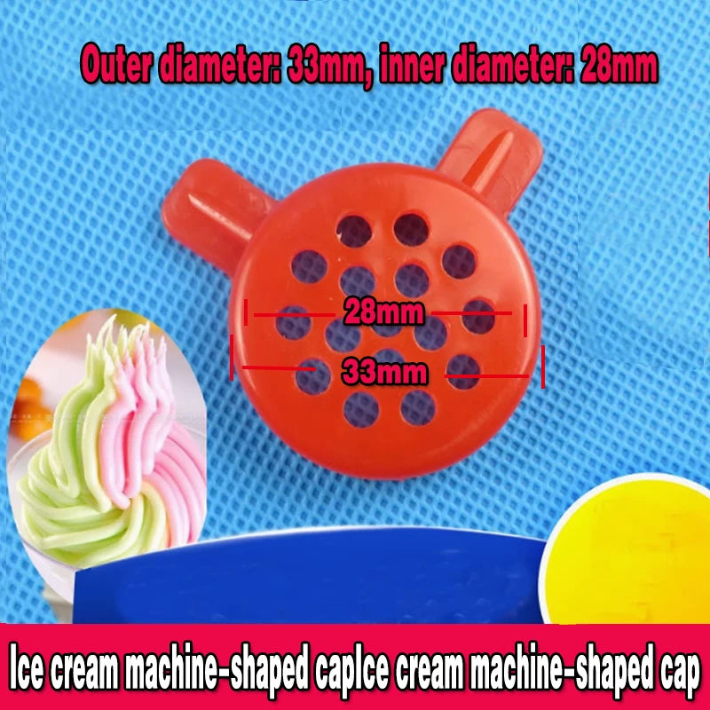 Ice cream machine accessories Flower mouth Red Shaped hat Ice cream cone machine Discharge port Flower mouth Magic head