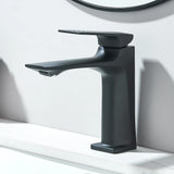 Brass Core Modern Bathroom Sink Faucet Single Handle Deck Mounted Wash Basin Water Tap Hot And Cold Water Mixer