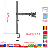 800mm DL-T902-180 Desktop Stand Full Motion 360 Degree steel Monitor Holder 10"-27" clamp base Monitor Mount Arm Load 11kg