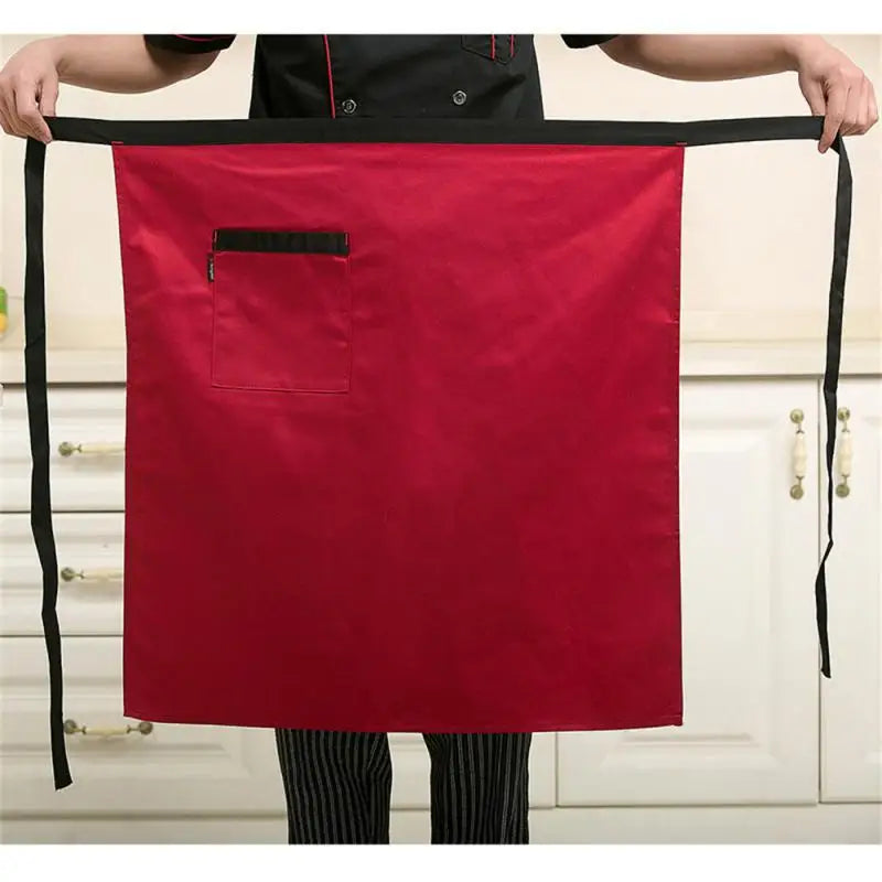 Chef Apron Special Kitchen Mens Hotel Restaurant Restaurant Back Kitchen Half-length Short Apron Household Cleaning