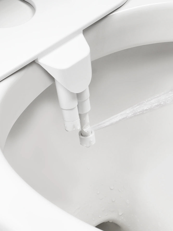 SAMODRA Button Bidet - Non-ElectricSelf  Cleaning Dual Nozzle (Frontal and Rear Wash) Fresh Water Bidet Toilet Seat Attachment