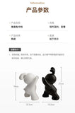 1 pair desk organizer Creative Rabbit Bookend Ceramic Ornament Desktop book holder Cute Gift simple nordic style book organizer