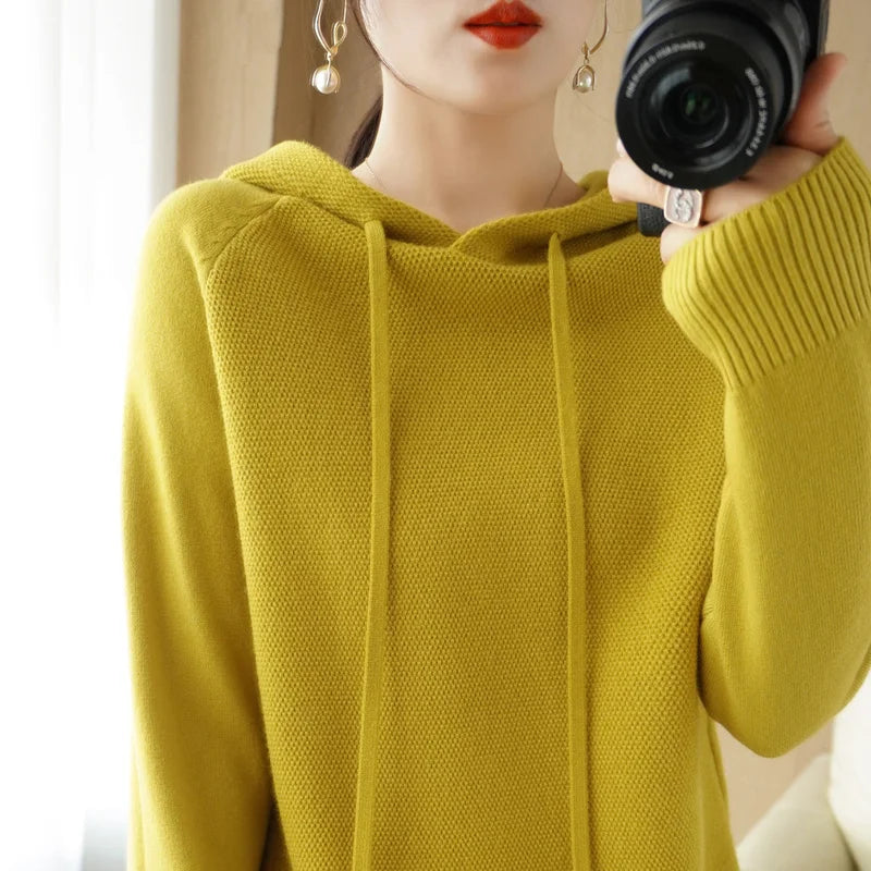 Hoodies And Sweatshirts Long Sleeve Sweaters For Women Wool Clothing New Arrivals Knitted Jumpers Female Outerwears Fashion Tops