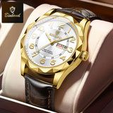 BINBOND New Fashion Mens Casual Sports Watches For Men Retro Big Dial Quartz Watches Classic Leather Business Men Watches B5663
