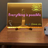 Light Up Dry Erase Board LED Letter Message Board With 7 Colorful Pens with Light Acrylic Drawing Board for Kids Birthday Gifts