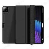 Coque For Xiaomi Pad 7 Case with Pen Holder PU Leather Soft Back Trifold Stand Cover For Xiaomi Pad 7 Pro Mi Pad 7 Case 11.2''
