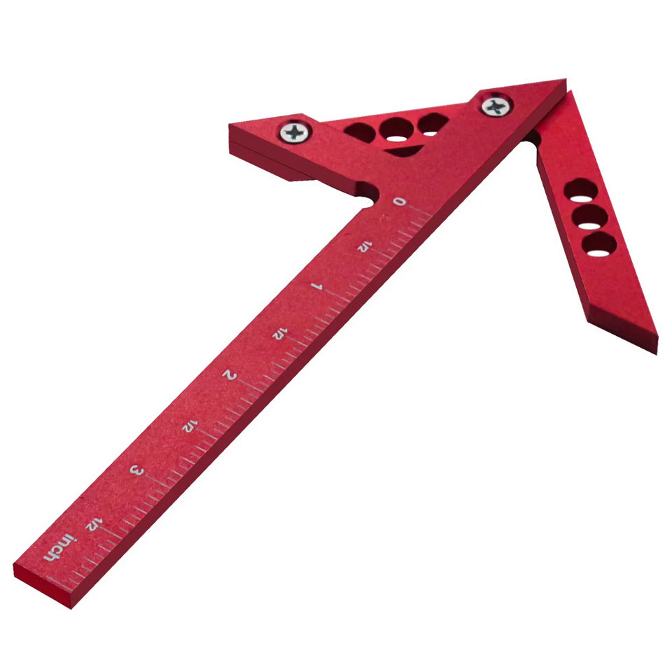 Woodworking Circle Center Scribe 45/90° Center Measuring Tool Line Gauges Aluminum Center Scribe Carpenter Ruler Measuring Tool
