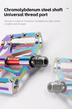 WEST BIKING Bicycle Pedal Three Bearing Aluminum Alloy Pedal Mountain Bike Road Bike Pedal Color Bike Accessories