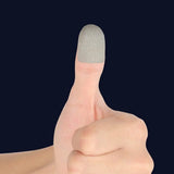 10PCS Silver Grey Gaming Finger Stickers Conductive Ultra Thin Glove Touch Screen Film Anti Sweat Anti Slip Fingertip Sticker