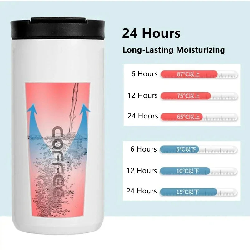 400ML Stainless Steel Coffee Thermos Leakproof Car Vacuum Flasks Thermal Coffee Mug Portable Travel Portable Insulated Bottle