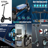 [8 models]10/11 Inch 48V-72V 1000W-6000W Electric Scooter 50-85km/h Fast E Scooter Off Road Electric Kick Scooter Foldable Adult