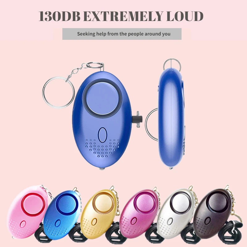 130dB Self Defense Alarm Anti-wolf Girl Child Women Security Protect Alert Personal Safety Scream Loud Emergency Alarm Keychain