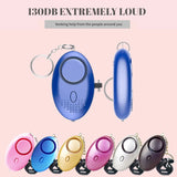 130dB Self Defense Alarm Anti-wolf Girl Child Women Security Protect Alert Personal Safety Scream Loud Emergency Alarm Keychain