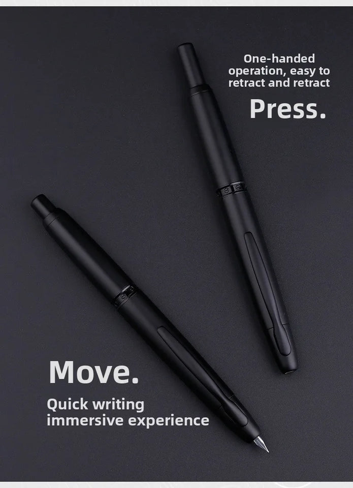 MOONMAN A1 Metal Press Fountain Pen EF 0.4MM Nib Fish Scale Pattern Design Writing Ink Pens Stationery School Office Supplies