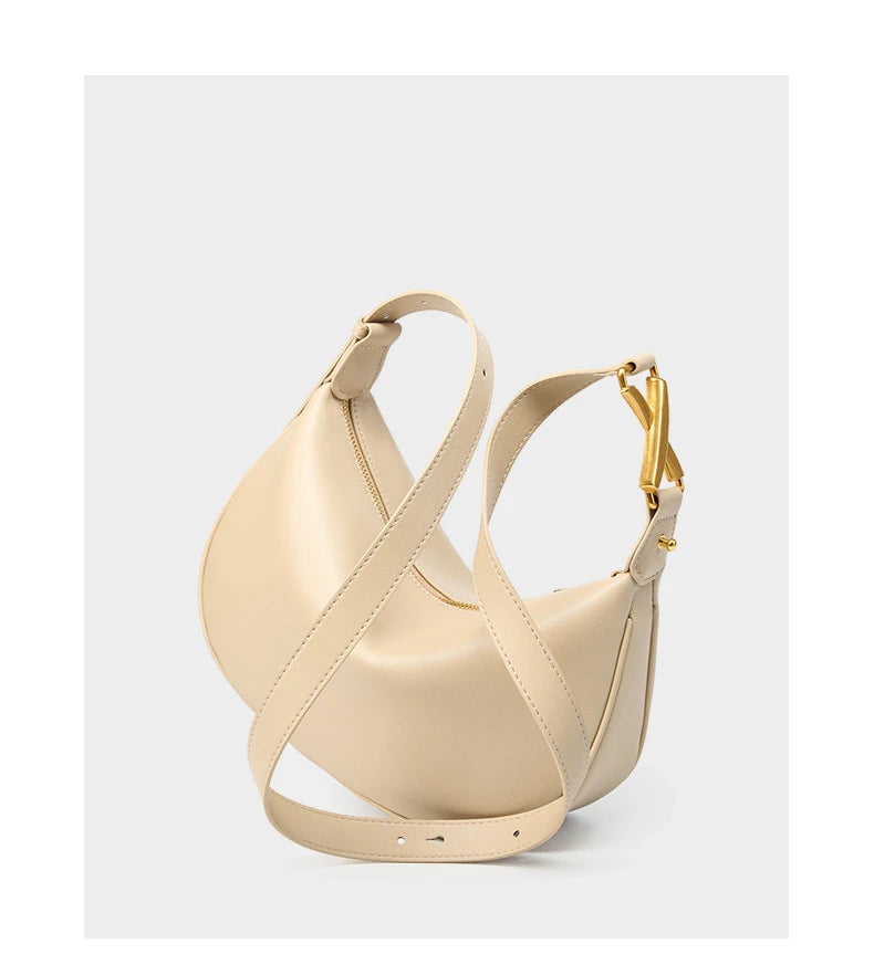 100% genuine leather women's bag designer creates luxury shoulder bag, fashionable new crossbody bag, commuting handbag