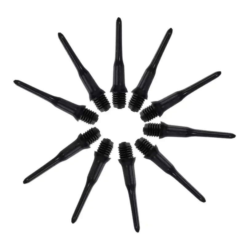 100PCS Durable Soft Tip Points Needle Replacement Set For Electronic Dart Black Wear-resistant Durable Soft Plastic Black Tips