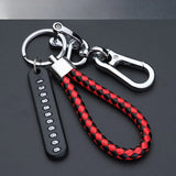 Mobile Phone Number Plate Woven Rope Car Key Anti-loss Phone DIY Pendant Men's and Women's 8-shaped Key Chain Key Chain
