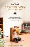 Foldable Portable Coffee Machine American Drip Pour Coffee Maker Travel Electric Automatic Brew Coffee Tea Home Office Appliance