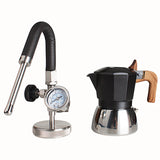 capsulone 2 ways use steam milk foam pot Moka Pot milk frother for coffee milk Latte art color black