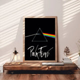 P-Pink-k F-Floyd Band Poster Self-adhesive Art Waterproof Paper Sticker Coffee House Bar Room
