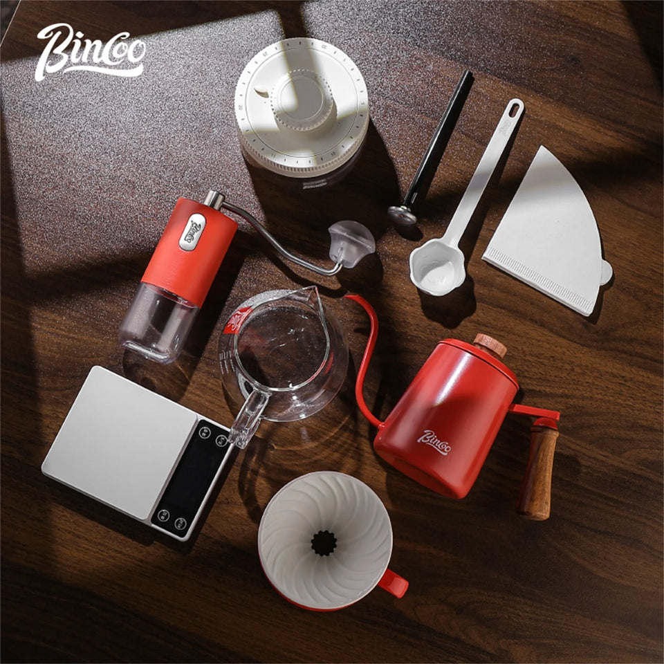BINCOO Pour Over Coffee Dripper Set 400ml Glass Sharing Pot Funnel Drip Coffee Maker Hand Brew Cup Coffee With V01 Filter Paper
