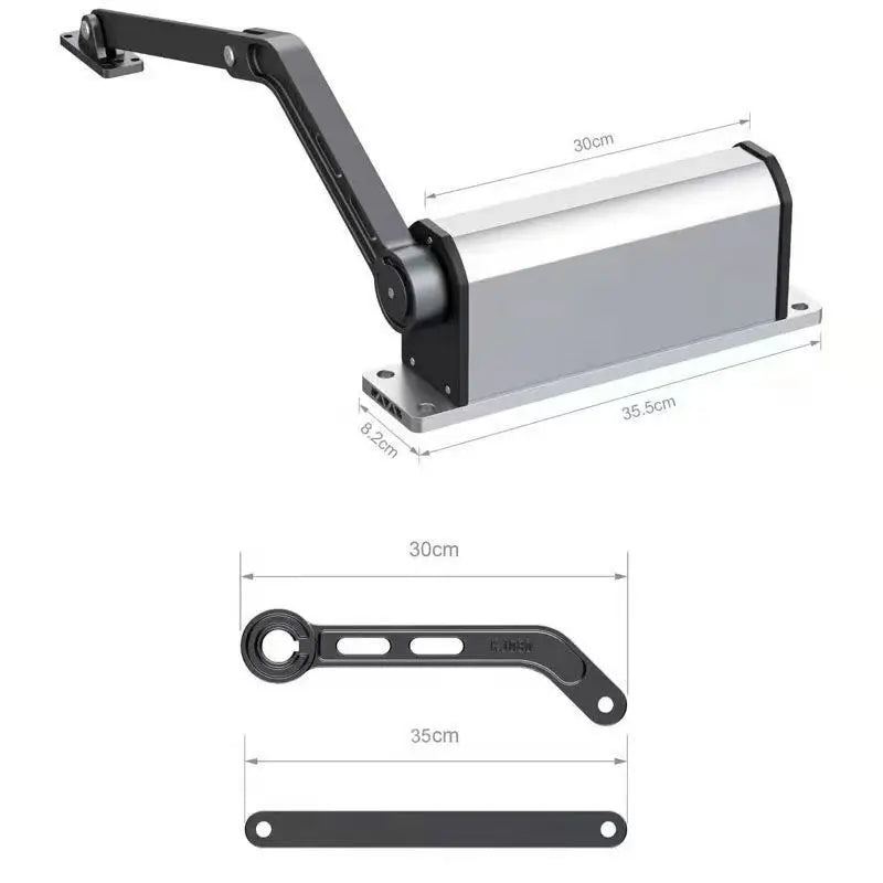 Intelligent waterproof side mounted electric door opener, community curved arm automatic swing door electric door closer, villa