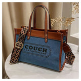 Canvas handbags women's 2023 new fashion all-match tote bag style large capacity shoulder messenger bag for woman