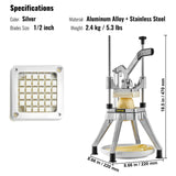 SucceBuy Commercial Vegetable Fruit Heavy Duty Professional Food Dicer Kattex French Fry Cutter Onion Slicer Stainless Steel