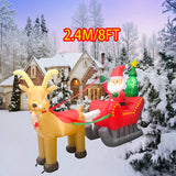 Inflatable Toys Christmas Style Vehicles Decorations Model Built-in LEDs Party New Year Outdoor Ornament Xmas Garden Decor Props