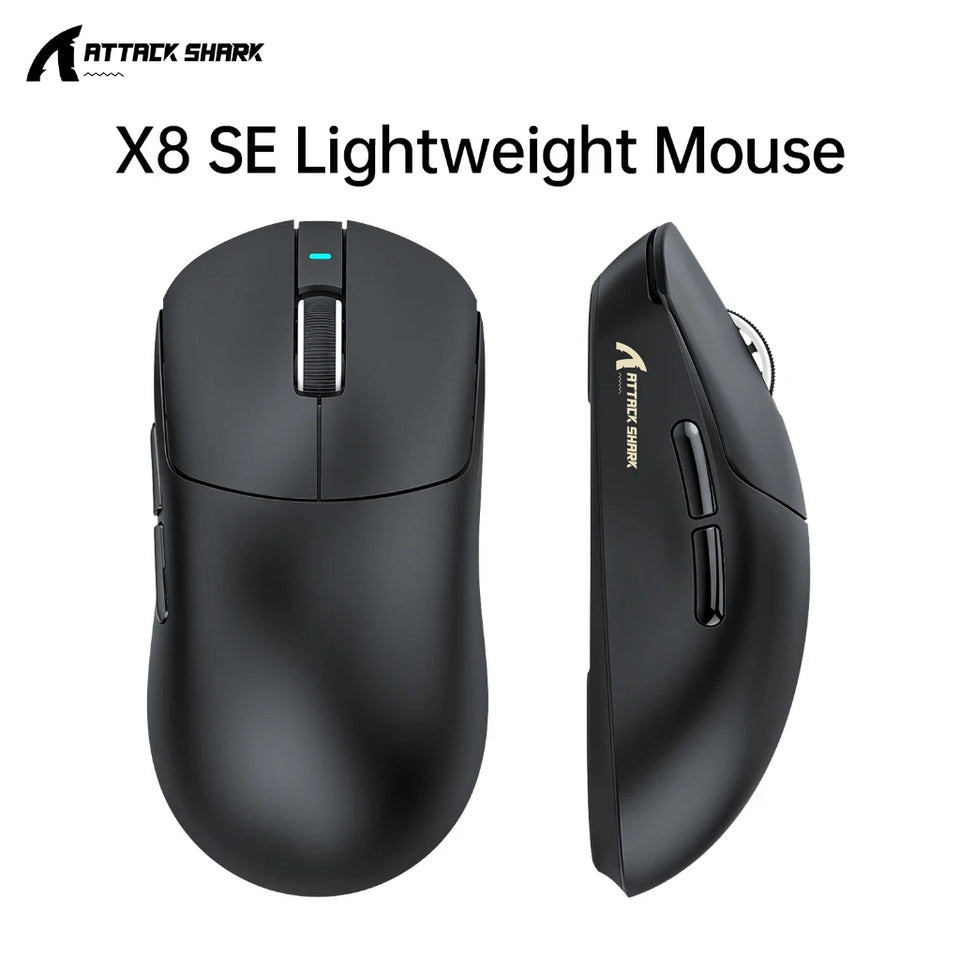 Attack Shark X8 SE Wireless Gaming Mouse | 55g Ultra-Light | 1KHz Wired/Wireless | PAW3311 25K DPI | Tri-Mode | 80M Clicks